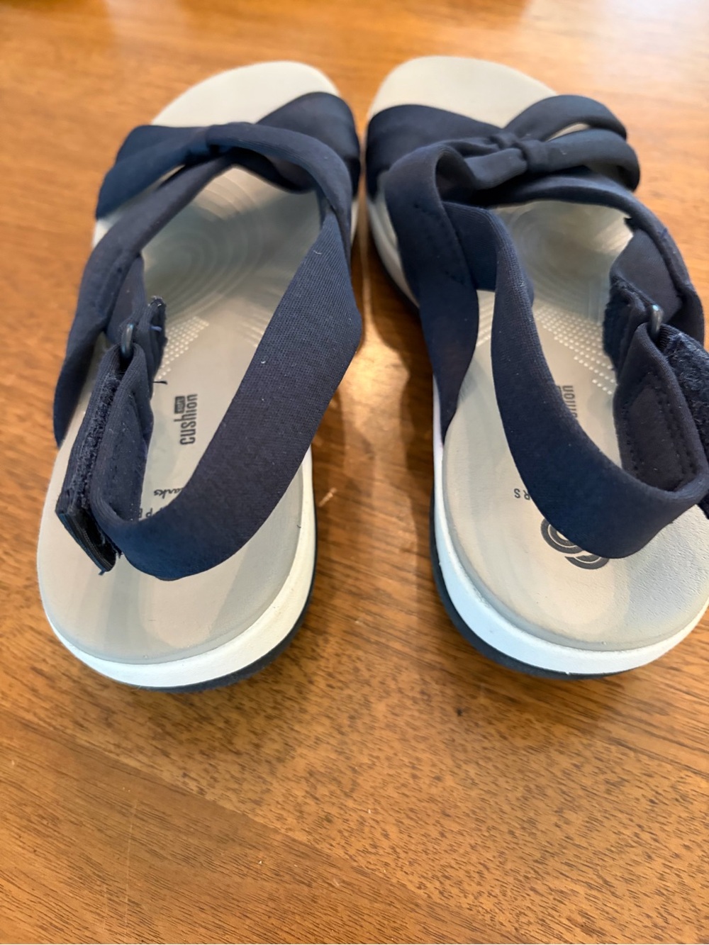 Clarks Navy Crisscross Slingback Sandals - Picture 5 of 6